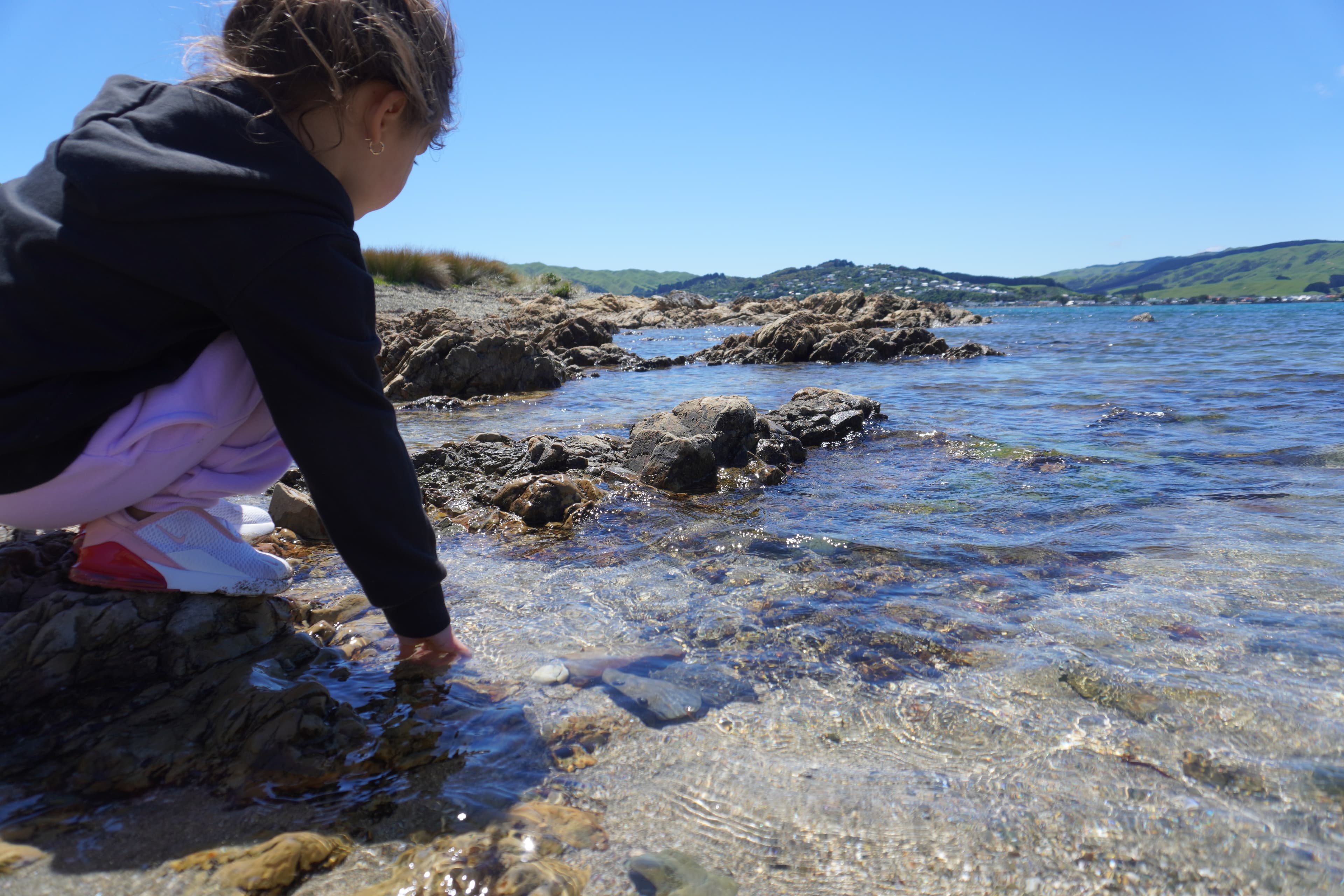Person taking water samples